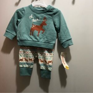 NWT Baby New Born Cat &Jack Green and White color Comfortable and Easy to wear